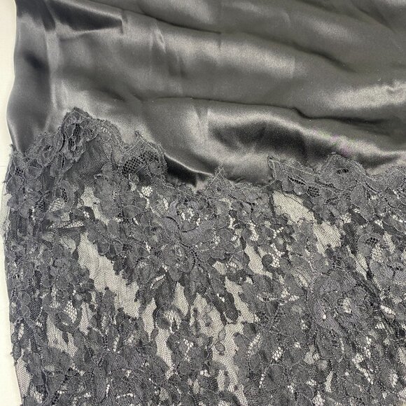 L'AGENCE Diya Black Lace Trim Silk Slip Dress 8 NWT - Picture 7 of 10